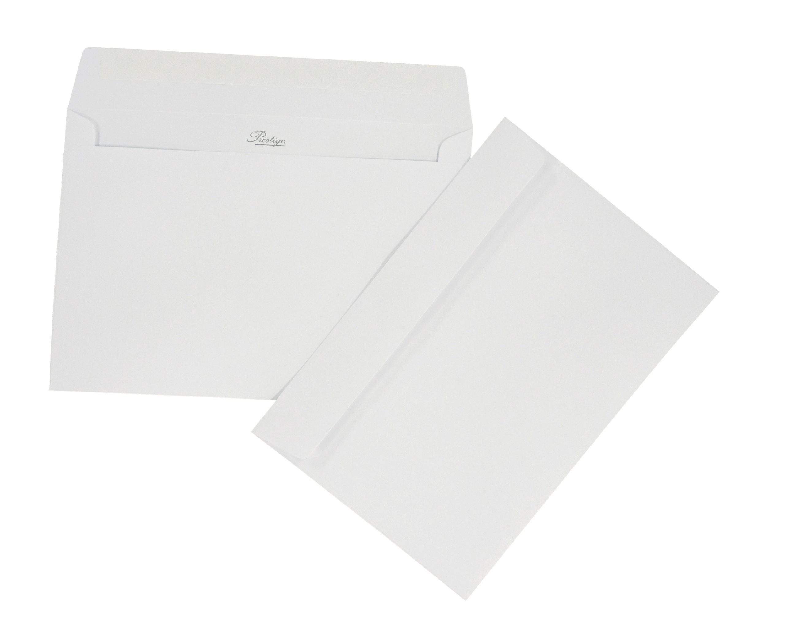 Lot de 1000 - Enveloppe blanche Prestige luxe C5 162 x 229 mm (A5, A4 plié  en 2) Papier extra blanc épais 135 g, Patte autocollante pour carte de