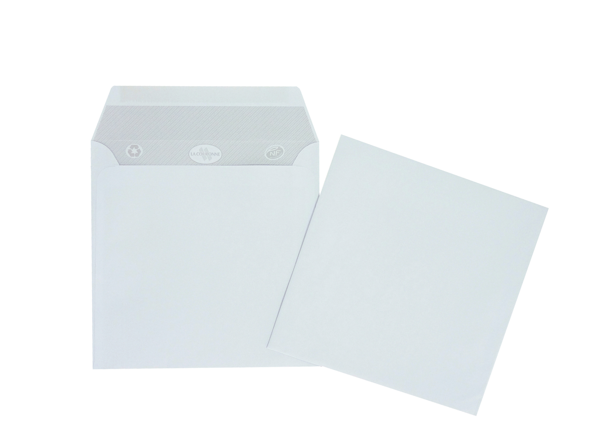 Enveloppe carrée - 160x160mm - 120g/m² - Blanc - Boite de 500