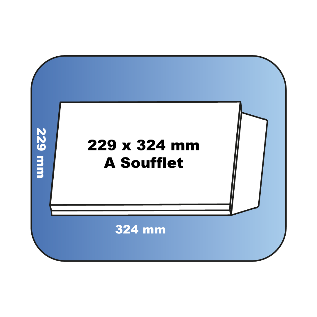 123encre enveloppe pochette 229 x 324 mm - C4 patte gommée (25 pièces) -  blanc