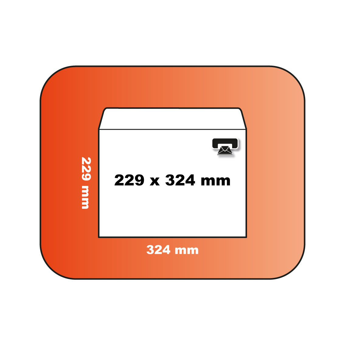 Enveloppe de mise sous pli colorées - Marron ~229 x 324 mm (C4)