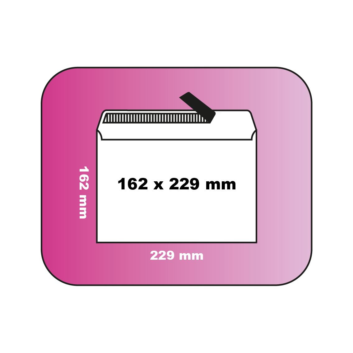 Enveloppe format A5 (162 x 229 mm)