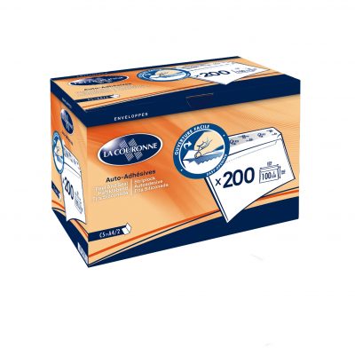 200 enveloppes blanches Premium C5 100 g La Couronne - JPG