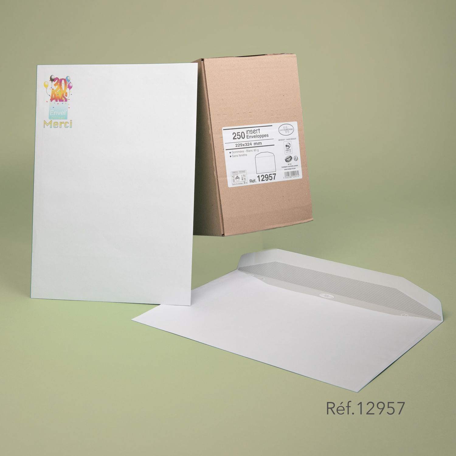 Enveloppe impression personnalisée C6 114x162 80g blanc sans fenêtre