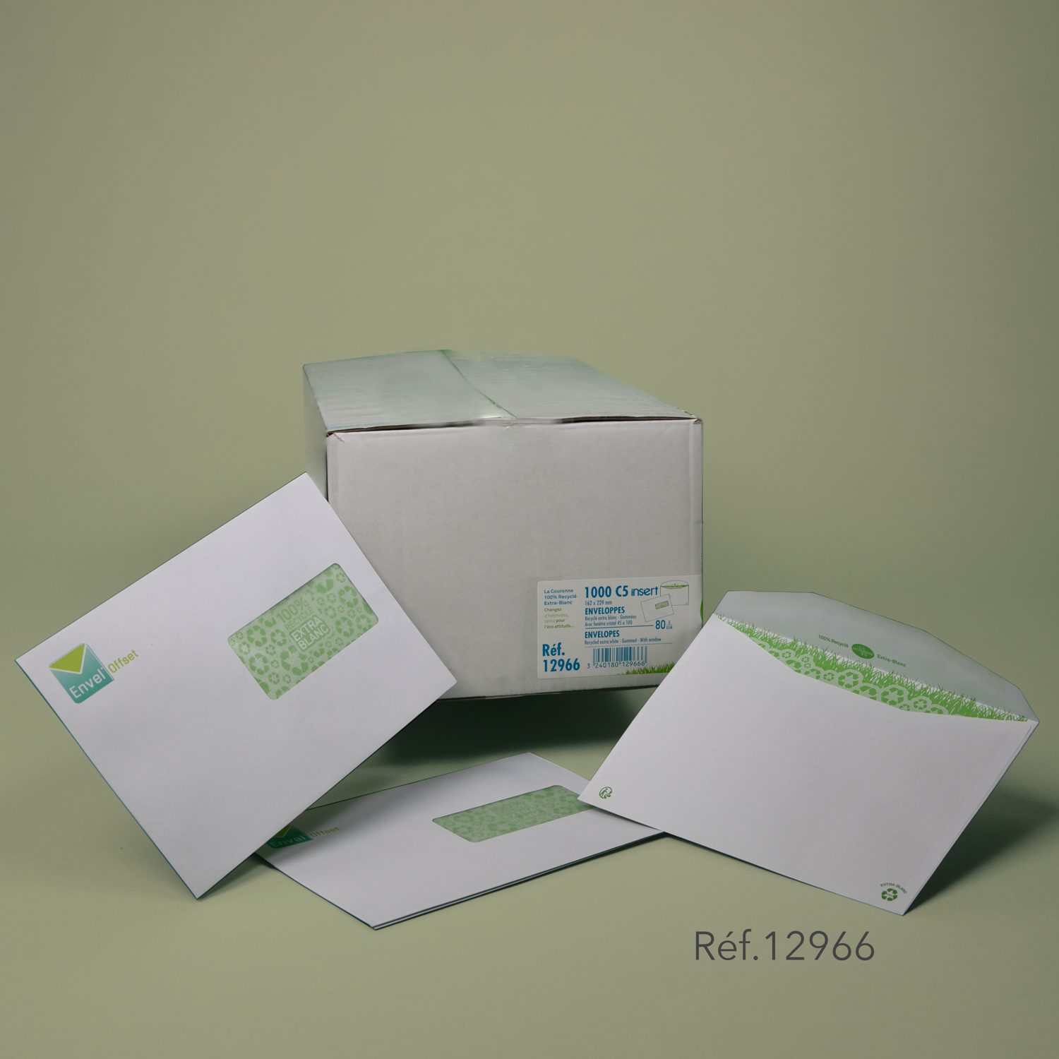 Paquet de 200 enveloppes kraft à 3 soufflets 90g, format A5 (c5) 162x229