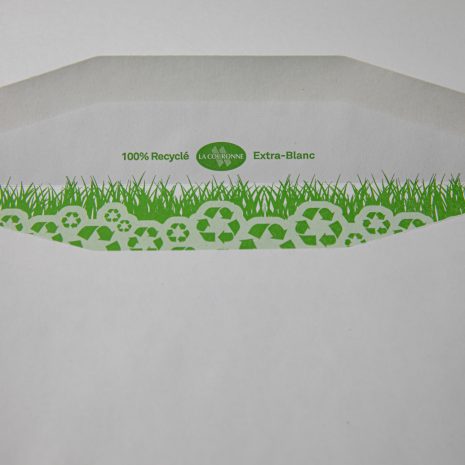 Enveloppe recyclée 114 x 229 Enveloppe écologique 114x229